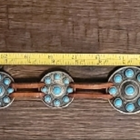 Blue and Brown Turquoise Stone Bracelet - Picture 14 of 14